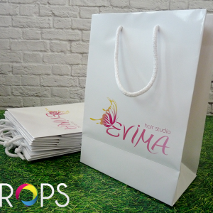 Papirne kese za frizerski salon Evima, papirne kese, reklamna agencija